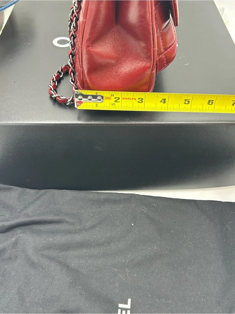 Women Chanel chocolate bar, Mademoiselle reissue square tote bag made in Italy